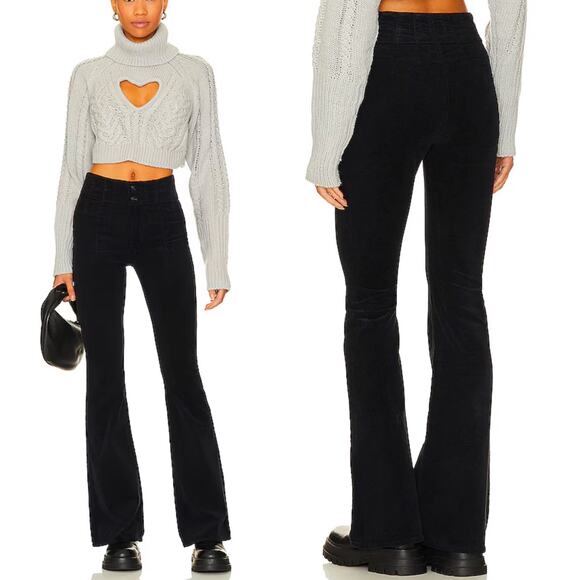 NWOT We The Free People Jayde High Rise Cord Flare Leg Beluga Jeans Pants 28 - Picture 1 of 15